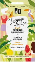 AA Voyage Voyage 2w1 peeling enzymatyczny+maska kremowa Papaja&Ananas 2x5 ml