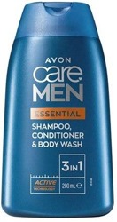 Avon Care Men Essential 3w1 szampon, odżywka, żel do mycia ciała 200ml