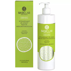 BasicLab Dermatis Wygładzający żel myjący przeciw niedoskonałościom 0,5% BHA, Niacynamid, Prebiotyki - Oczyszczenie i Redukacja 300ml