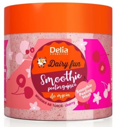 Delia Dairy Fun peelingujące smoothie do mycia ciała Wisienka na torcie 350g