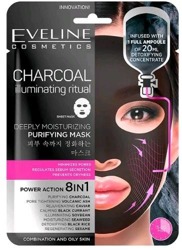 Eveline Cosmetics Charcoal maska w płachcie Oczyszczająca 