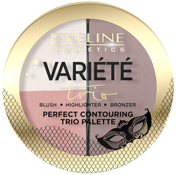 Eveline Cosmetics Variete Perfect Contouring Trio Palette paleta do konturowania twarzy 01 LIGHT 10g