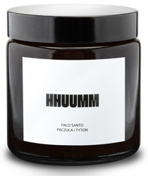 HHUUMM Naturalna świeca sojowa Palo Santo, Paczula, Tytoń 120ml