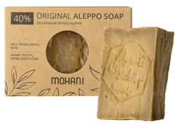 Mohani Bio Original Aleppo Soap 40% oryginalne mydło aleppo oliwkowo-laurowe 185g
