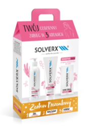SOLVERX Sensitive Skin Zestaw prezentowy żel do mycia ciała 250ml + balsam do ciała 250ml + krem do rąk 50ml