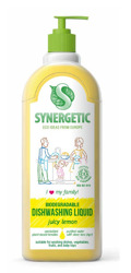 SYNERGETIC Dishwasher Liquid Family Juicy Lemon Biodegradowalny żel do mycia naczyń Soczysta cytryna 1L
