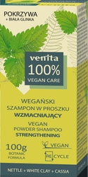 Venita Vegan Care Wegański szampon w proszku wzmacniający - pokrzywa 100g