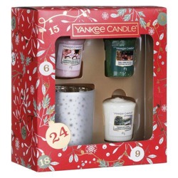 Yankee Candle Countdown To Christmas Zestaw prezentowy świecznik + 3x świeca votive