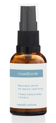 needit nature Naturalne serum do twarzy i pod oczy Nawilżanie kwas hialuronowy + krokus 30ml