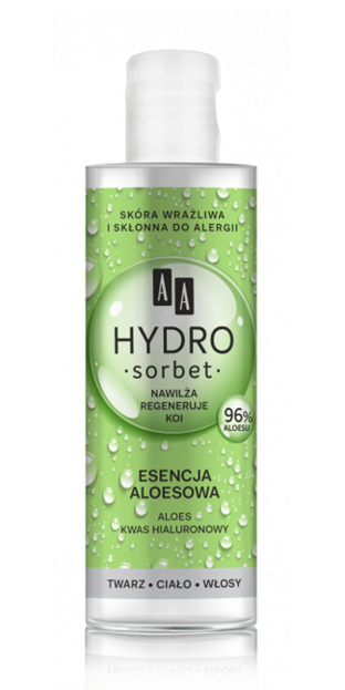 AA HYDRO SORBET Esencja aloesowa 96% z kwasem hialuronowym 100ml
