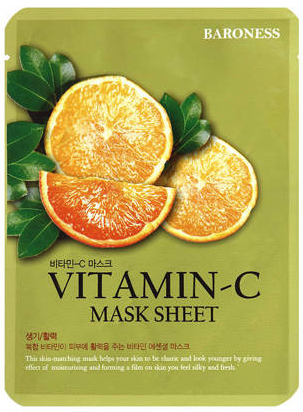 BARONESS Vitamin-C Rozświetlająca maska w płachcie z witaminą C 21g