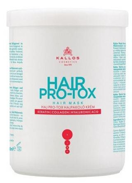 Kallos Pro-Tox maska do włosów z keratyną, kolagenem i kwasem hialuronowym 1000ml