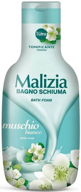 Malizia Bagno Schiuma Muschio Bianco Włoski kremowy płyn do kąpieli - Białe piżmo 1000ml