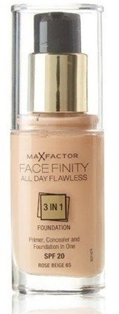 Max Factor Facefinity All Day Flawless 3w1 Fluid podkład do twarzy - 65 Rose Beige 30ml