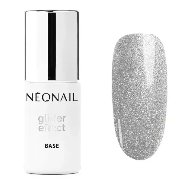 Neonail Glitter baza hybrydowa 9601-7 Silver Shine 7,2ml