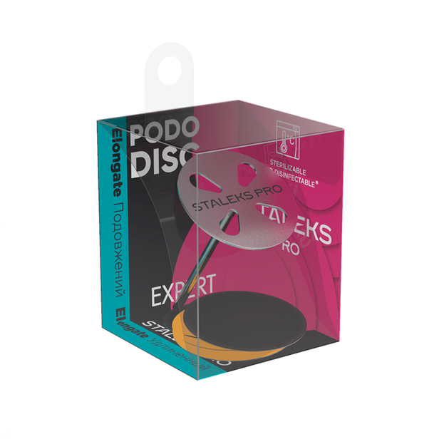 Staleks Pro Pododisc Expert Pododysk do pedicure wydłużony + nakładki L/#180/25mm (5 sztuk) PDLset-25