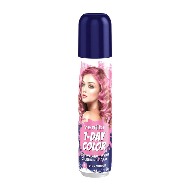 Venita 1-Day Color Spray koloryzujący do włosów - 8 PINK WORLD 50ml
