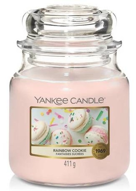 Yankee Candle Świeca zapachowa Słoik średni Rainbow Cookie 411g